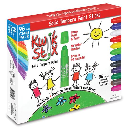 4 Packs: 96 ct. (384 total) Kwik Stix™ Tempera Paint Sticks
